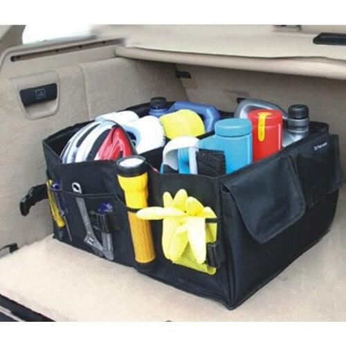 Foldable Car Trunk Organizer Space Saving Storage Bag Large Capacity Multiple Pocket Storage Box Home Office Organizers