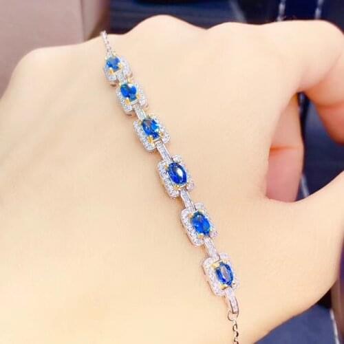 Super Good Color Topaz Bracelet 925 Sterling Silver Fine Jewelry Natural And Real Fashion Topaz Bracelet