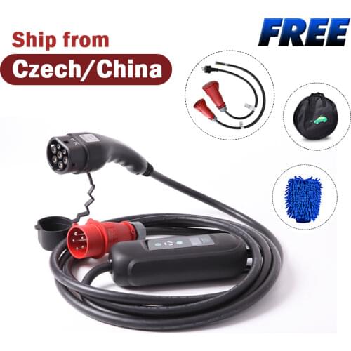 Type 2 16A 11KW IEC 62196 Fast EV Charging Cable Portable With Current Adjustable CE For Electric Car 3 Phase