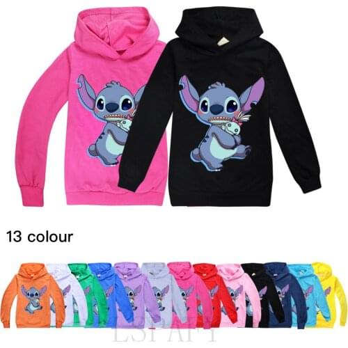 STITCH Hoodies for Teenage Girls Kids Clothes Girls Boy Fall Sweatshirt Baby Child Thanksgiving Shirt Christmas Tops