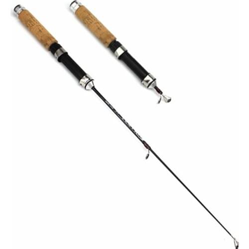 Fishing Rods Spinning Casting 3 Sections Fish Pole 60cm Winter Shrimp Ice Fishing Rod Pole Portable Winter