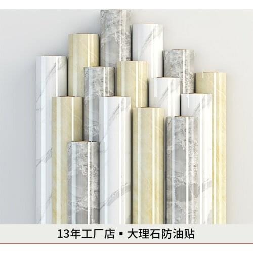 Waterproof Oil-Proof Marble Wallpaper Contact Paper Wall Stickers Pvc Self Adhesive Bathroom Kitchen Countertop Home Improvement