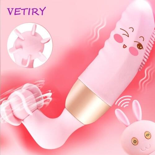 Rotating Dildo Vibrator Heating Tongue Licking Vagina Clitoris Stimulation G-spot Massage Sex Toys for Women Adult Products