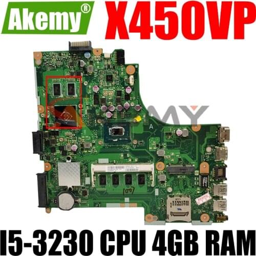 X450VP I5-3230 CPU 4GB RAM Motherboard REV 2.1 For ASUS X450VP X450V X450 A450V Laptop Mainboard Test OK