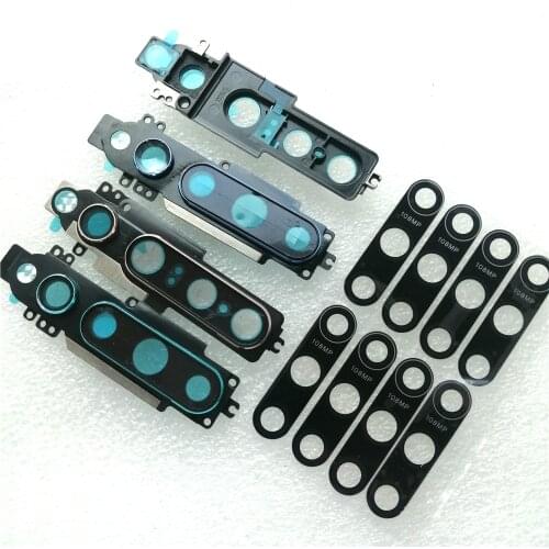 For Xiaomi Mi 10 Mi10 Back Rear Camera Glass Lens with Frame Holder with 3M Glue Replacement Parts