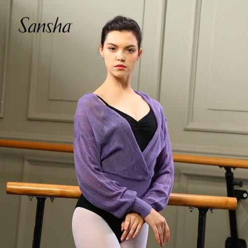 Sansha High Quality Womens Girls Knitwear Ballet Dance Wrap Top Warm Up Knitted Sweater Dancewear Gym 80AH0001