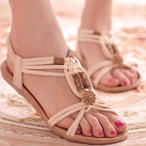 Bohemian women sandals 2017 summer new female flat sandals Platform beach shoes cutouts women sandals 1158 35
