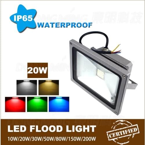 100PCS AC85-265V warm white RGB 20w led flood light bulbs light led outdoor led spotlight IP65 900LM free shipping