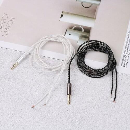 3.5mm Jack DIY Earphone Headphone Audio Cable Repair Replacement Cord Wire 120CM