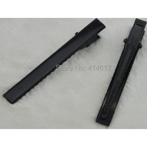 50 pcs 75mm Black Metal Alligator Hair Clip Pin Wedding Wholesale DZ04