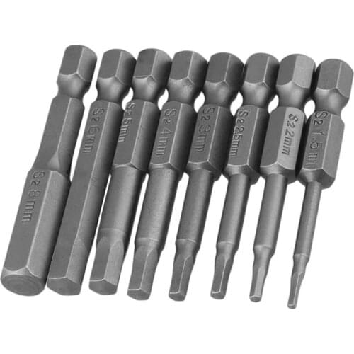 8PCS Hex Shank Bits H1.5 H2 H2.5 H3 H4 H5 H6 H8 Security Torx Screwdriver Bits, Useful Replace Tools