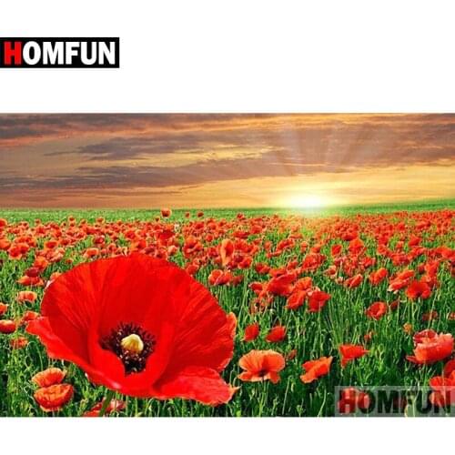 HOMFUN Full Square/Round Drill 5D DIY Diamond Painting "Flower scenery" Embroidery Cross Stitch 5D Home Decor Gift A07650