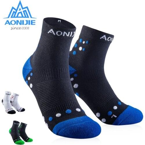 AONIJIE New Outdoor Sports Running Athletic Performance Tab Training Cushion Quarter Compression Socks Heel Shield Cycling E4092