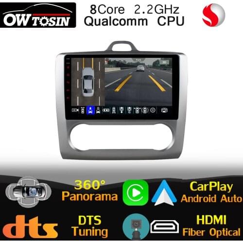 Qualcomm 8Core Android For Ford Focus AT MT 2004-2011 Car Multimedia Player 360 Panoramic DTS HIFI DSP Head Unit Stereo CarPlay
