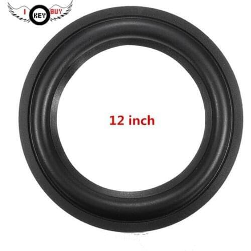 Free Shipping 2 PCS 12 Inch Woofer Speaker Rubber Edge Repair Parts Accessories Soft Surrounds Speaker Black Rubber Ring