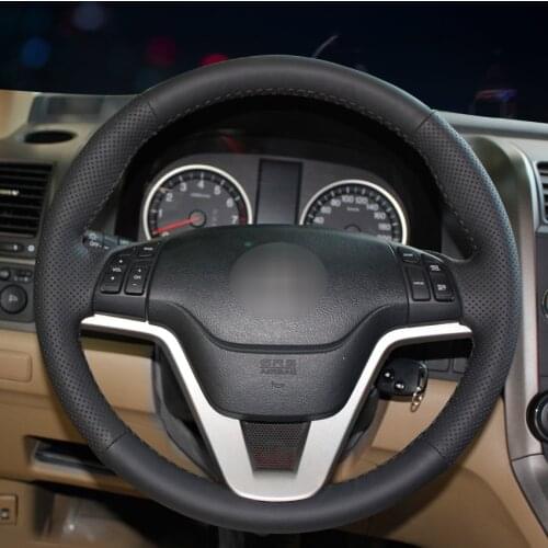 Black Artificial Leather Car Steering Wheel Cover for Honda CR-V CRV 2007 2008 2009 2010 2011
