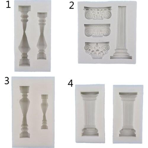 Ancient Greek Pillars Mold Roman Column Mold Sugarcraft Epoxy Resin Art Tools 77UD
