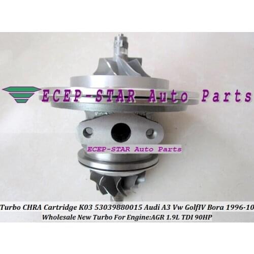 Turbo CHRA Cartridge Core K03 53039880015 53039700015 454159 454159-0001 For AUDI A3 For Volkswagen VW Golf 4 Bora AGR ALH 1.9L