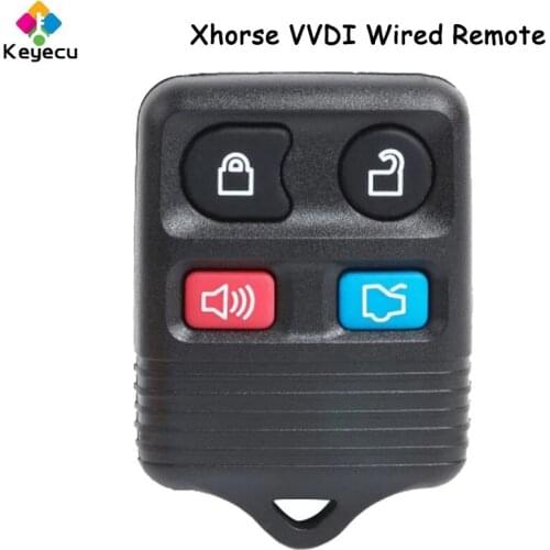 KEYECU XHORSE English Version for Ford Style Universal Remote Car Key With 4 Buttons - FOB for VVDI Key Tool VVDI2
