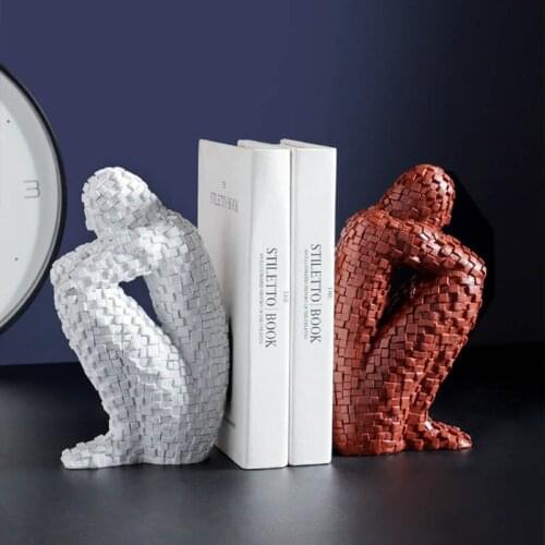 Creative Resin Abstract Character Model Sculpture Crafts Home Decoration Living Room Study Desktop Statue Bookend Ornament