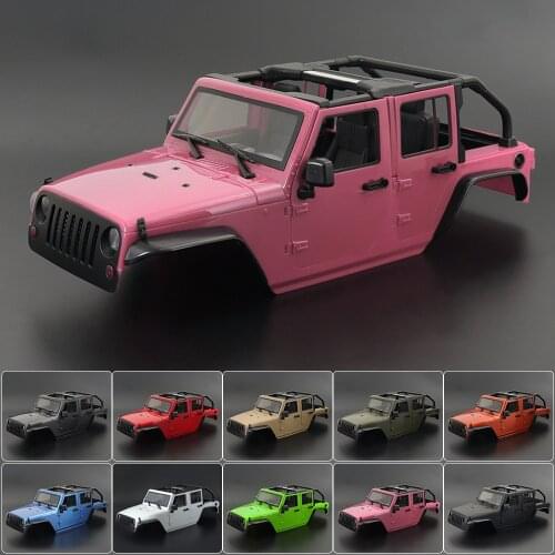 1:10 Scale 313mm Wheelbase Wrangler Rubicon Convertible Hard Body Kit for 1/10 RC CrawlerTraxxas TRX4 Axial SCX10 Redcat GEN8