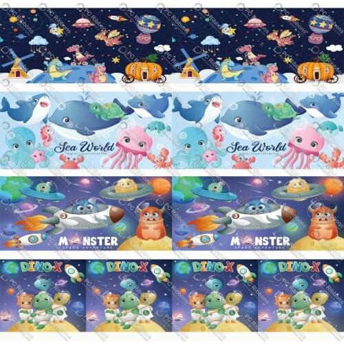 DIY Handmade Materials Space Astronaut Printed Cartoon Custom Design Ribbons for Crafts Hair Bow Lanyard/Grosgrain/Satin Ribbon