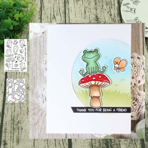 Frog Metal Cutting Dies and stamps Talk box Stencils for DIY Scrapbook Photo Album Paper Card Decorative Craft Embossing