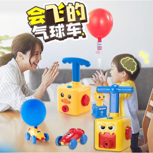 Power Balloon Launch Tower Toy Puzzle Fun Education Inertia Air Power Balloon Car Science Experimen Toy