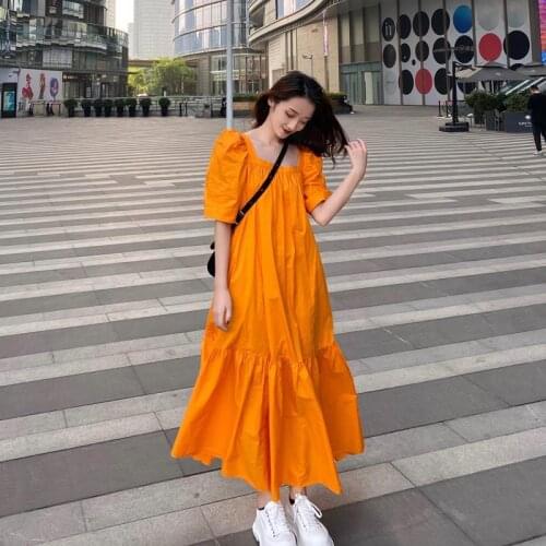 MVJT DAIR Solid Summer Dresses