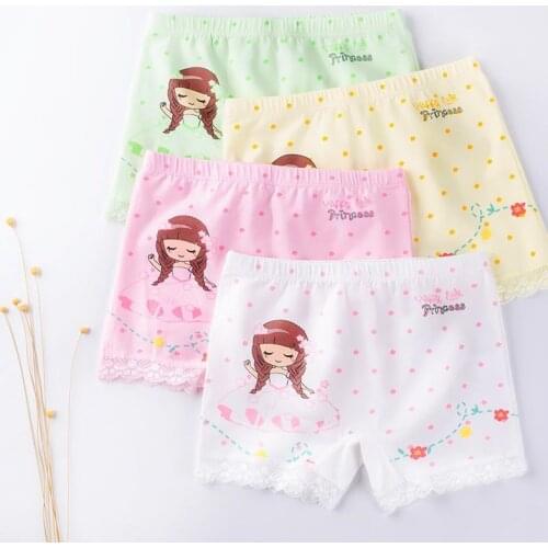 2pc/lot High Quality Girl Safety Shorts Pants Underwear Soft Elastic Cotton Leggings Girls Lace Short Pants 2-10Y