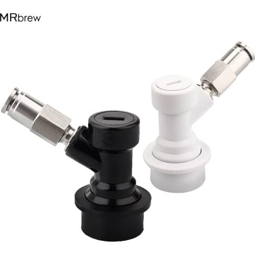 Home Brewing Thread Ball Lock Keg Disconnect kit with Push-in Fittings Quick Disconnect Fit 5/16'' OD Beer Line