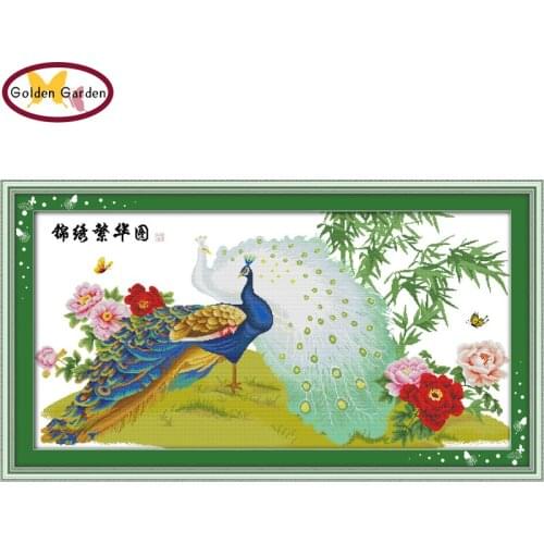 GG Bright Prospect Cross Stitch Sets Stampede Counted Cross Stitch 11CT 14CT Cross Stitch Kit Embroidery Needlework Home Decor