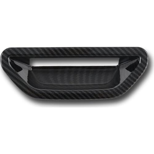 Carbon Fiber Rear Trunk Tail Door Handle Bowl Cover Molding Trim For Nissan Rogue X-Trail T33 2021 2022 Black Accessories