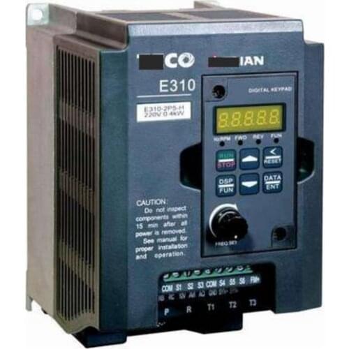New E310-2P5-H 1 Phase 3 Phase 200V 3.1A 0.4KW 0.5HP Inverter VFD Frequency AC Drive