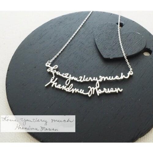 Personalized Collares Necklace Stainless Steel Gold Chain Fashin Custom Handwriting Name Choker Necklace Women Bijoux