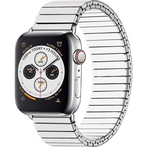 Elastic strap for Apple watch band 44mm 40mm 42mm 38mm Stainless Steel Watchband Metal belt bracelet iWatch series 3 4 5 se 6