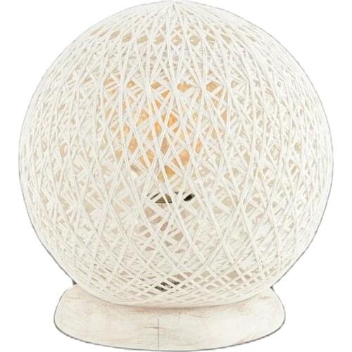 Hmydesign White Color Reproduction Antique Vintage Style Gift Decorative Balle Globe Office Bedroom Living Room Bedside lamp Desktop Lamp