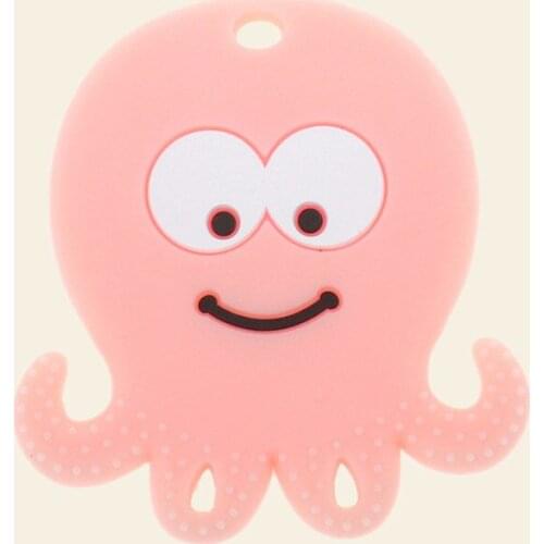 New 1Pcs Octopus Silicone Teether BPA Free Silicone Pendant For DIY Pacifier Clip Soother Chain Baby Teething Toys Baby Gift