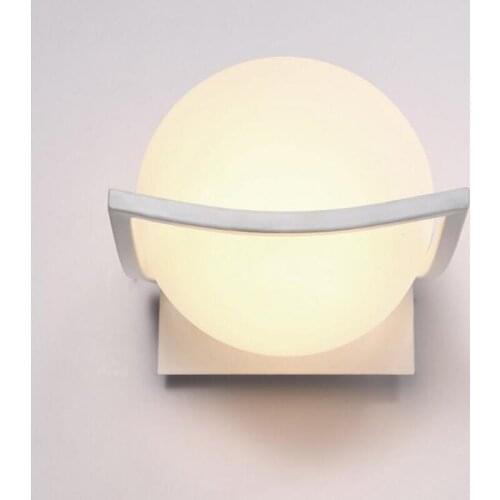 Modern minimalist creative bedside lamp bedroom glass wall lamp led wall lamp living room stairs aisle balcony lamps led fixture