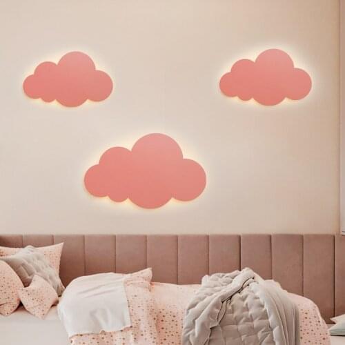 Modern LED Wall Lamp Study Living Room Bedroom Bedside Aisle Corridor colorful cloud shape Light Indoor Lighting Dropshipping