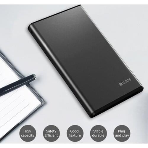 USB 3.0 Hard Disk Drive for Data Transimission Larger Capacity Hard Driver 1TB 2TB External Portable Hard Disk for Mac Computer