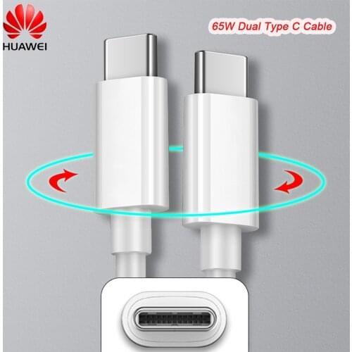 USB To Type C 65W Cable Huawei Original Super Fast Charging Data Transmission PD Cord For Huawei P40 P30 P20 Pro MateBook 13 14