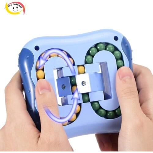 Rotating Magic Bean Cube Stress Relief Toy for Adults Kids 2021 Hot Sale Fingertip Fidget Toys Intelligence Game
