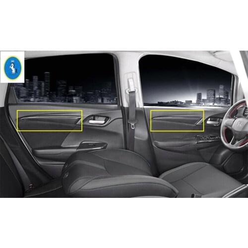 Yimaautotrims For Honda FIT JAZZ 2014 2015 2016 2017 ABS Inner Car Door Pull Handle Decoration Strip Cover Trim 4 Pcs / 2 Colors