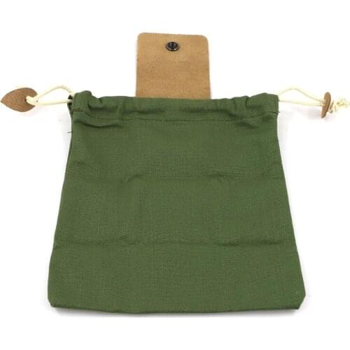 Bag Women Leather Canvas Pouch Multifunctional Outdoor Foraging Bag Jungle Fruit Picking