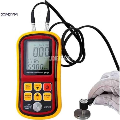 ZJMZYM GM130 Handheld Ultrasonic Thickness Gauge Electronic Metal Digital Thickness Gauge 1.0-300mm (steel) 5MHZ 1000-9999m/s