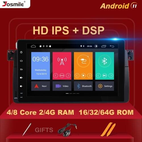 1 Din Android 11 Car Multimedia Player For BMW E46 M3 Rover 75 Coupe 318/320/325/330/335 Radio CD GPS Navigation Stereo Audio