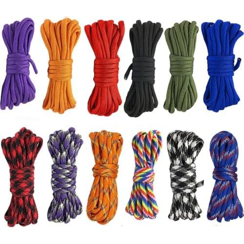 1pcs 550 Parachute Cord Lanyard Tent Rope 7 Strand 3m 4 Colors Outdoor Ropes for Hiking Camping Camping Equipment