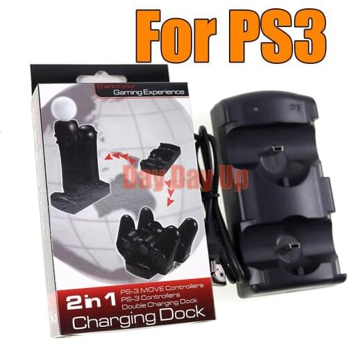 1pcs USB Dual Charger Station For Sony PS3 Controller Joystick Powered Charging Dock For Dualshock 3 Gampad Move Navigation
