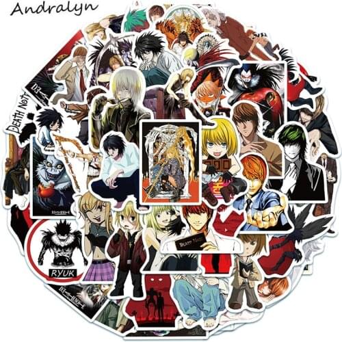 10/50Pcs/set Death Note Cartoon anime Waterproof Decal Stickers For Bicycle Scrapbook Skateboard Snowboard Laptop Luggage TOY